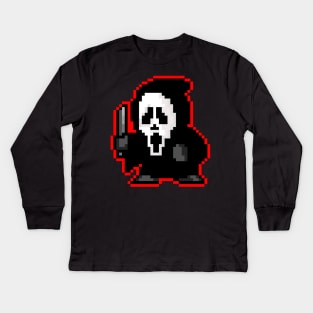 Pixel Ghostface Kids Long Sleeve T-Shirt